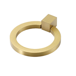 Solid brass cabinet ring pull, style #17.