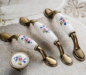 Ceramic Cabinet Pulls & Knobs - Bronze Finish Decorative Hardware - view 10