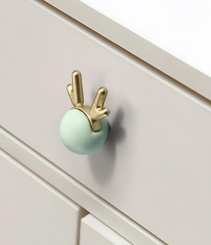Ceramic Cabinet Pulls & Knobs - White Finish Decorative Hardware - #3 Pink / 1pc