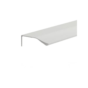 White L-shaped cabinet edge pull, 200 mm.