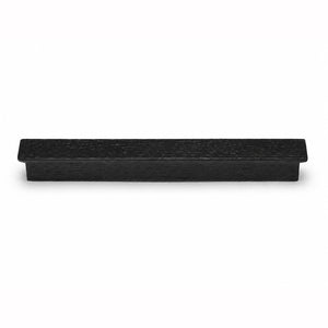 Black-finish oak wood cabinet finger pull, style #1 (160 mm option).