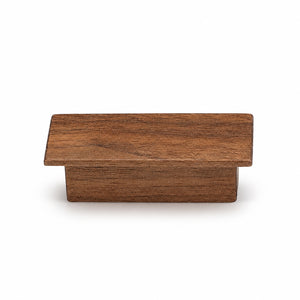 Walnut wood cabinet finger pull, style #1 (32 mm option).
