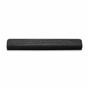 Black-finish oak wood cabinet finger pull, style #2 (160 mm option).