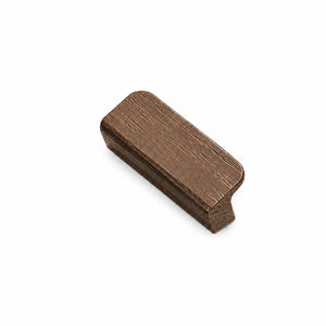 Additional view of walnut wood cabinet finger pull, style #2 (32 mm option).