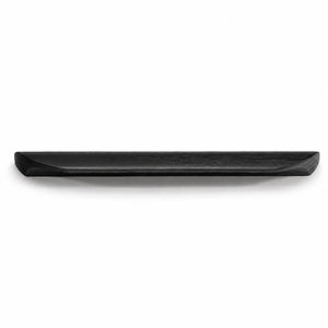 Black-finish oak wood cabinet finger pull, style #3 (160 mm option).