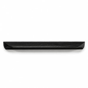 Black oak cabinet finger pull with a tapered grip, style #3 (320 mm hole centers).