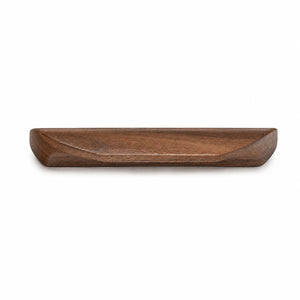 Walnut wood cabinet finger pull, style #3 (64 mm option).