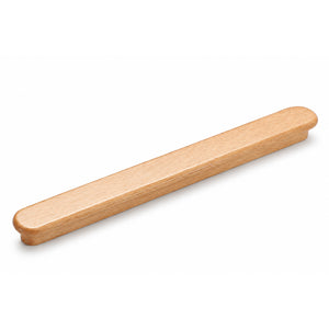 Slim rounded beech wood finger pull, 192 mm option.