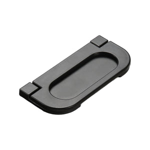 Black folding pull with an oval recessed grip, option No. 7.