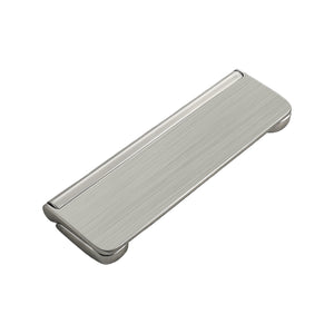 Silver slim folding pull with rounded ends, style No. 3, 96 mm.