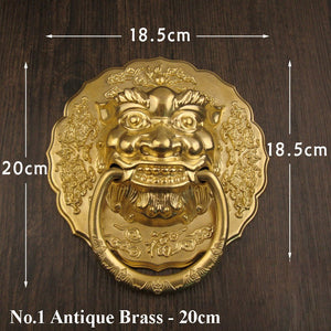 Brass Lion Door Knocker Ring Pulls - Antique Bronze Finish Hardware - No.1 Ant.Brass 20cm / 5pcs