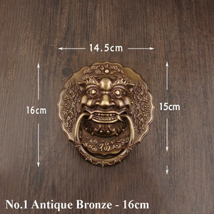 Brass Lion Door Knocker Ring Pulls - Antique Bronze Finish Hardware - No.1 Ant.Brass 16cm / 10pcs