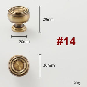 Solid Brass Cabinet Cup Pulls - Antique Bronze Finish for Cabinets - #3 / 1pc