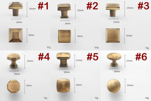 Solid Brass Cabinet Cup Pulls - Antique Bronze Finish for Cabinets - #2 / 1pc