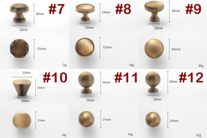 Solid Brass Cabinet Cup Pulls - Antique Bronze Finish for Cabinets - #3 / 1pc