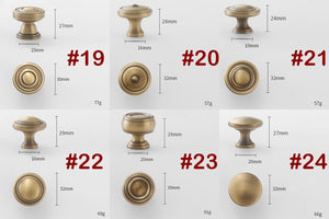 Solid Brass Cabinet Cup Pulls - Antique Bronze Finish for Cabinets - #5 / 1pc