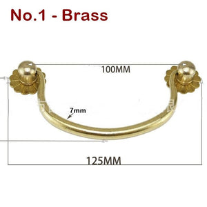 Solid Brass Vintage Door Knocker Ring Pulls - Antique Brass Finish - No.1 Brass / 10pcs