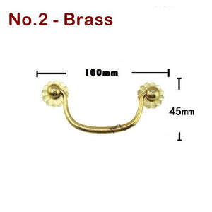 Solid Brass Vintage Door Knocker Ring Pulls - Antique Brass Finish - No.1 Antique Brass / 10pcs