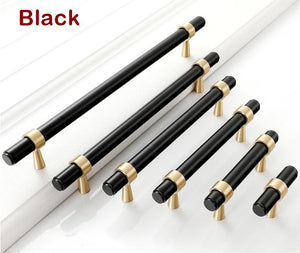 Solid Brass Cabinet Cup Pulls - Black Finish Decorative Hardware - Brass 138mm / 1pc