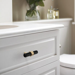 Solid Brass Cabinet Cup Pulls - Black Finish Decorative Hardware - Brass 270mm / 1pc
