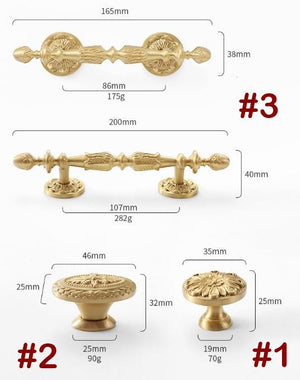 Solid Brass Cabinet Cup Pulls - Antique Bronze Finish for Cabinets - #1 Antique Brass / 1pc