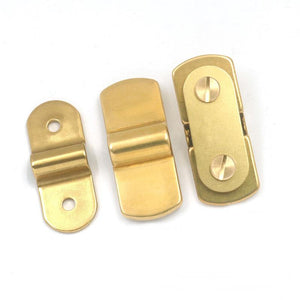 Solid Brass Mounting Brackets - Furniture Hardware for Leathercraft - No.1 / 1pc
