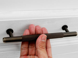 Solid Brass Round Cabinet Cup Pulls - Furniture Decorative Hardware - Brass 325mm / 1pc