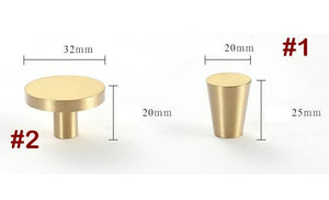 Solid Brass Modern Cabinet Pulls & Knobs - Black Finish Hardware - #1 Black / 1pc