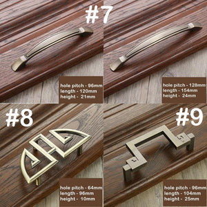 Solid Brass Square Cabinet Pulls & Knobs - Bronze Finish Hardware - #2 - 103mm / 1pc