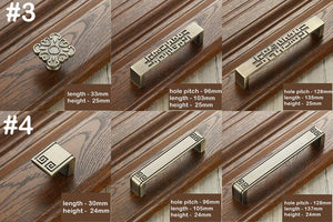 Solid Brass Square Cabinet Pulls & Knobs - Bronze Finish Hardware - #1 - 136mm / 1pc