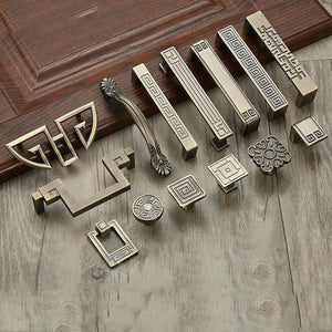 Solid Brass Square Cabinet Pulls & Knobs - Bronze Finish Hardware - #2 - 167mm / 1pc