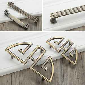 Solid Brass Square Cabinet Pulls & Knobs - Bronze Finish Hardware - #3 - 103mm / 1pc