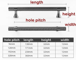 Solid Brass Knurled Cabinet Cup Pulls - Gold Finish for Wardrobes - Gold/Rectangle 57mm / 1pc