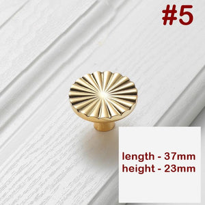 Solid Brass Mid-Century Cabinet Pulls & Knobs - Antique Bronze Finish - #2 - 68mm/gold / 1pc