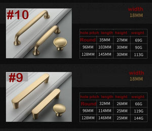 Solid Brass Square Cabinet Cup Pulls - Furniture for Wardrobes - #4 / 1pc