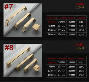Solid Brass Square Cabinet Cup Pulls - Furniture for Wardrobes - #3 / 1pc