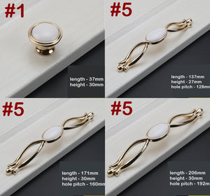 Solid Brass Round Cabinet Cup Pulls - Furniture Decorative Hardware - #2 - 50mm Rhomb / 1pc