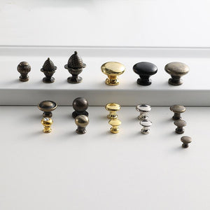 Alloy Floral Door Knocker Ring Pulls - Black Finish for Wardrobes - No.1 Black / 10pcs