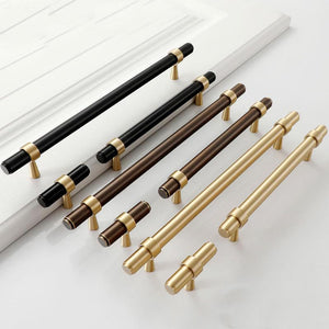 Solid Brass Cabinet Cup Pulls - Black Finish Decorative Hardware - Brass 50mm / 1pc