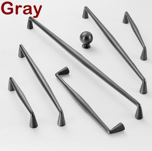 Solid Brass Round Cabinet Cup Pulls - Black Finish for Wardrobes - Black 204mm / 1pc