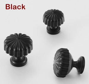 Solid Brass Cabinet Cup Pulls - Black Finish Decorative Hardware - Gold 25mm / 1pc