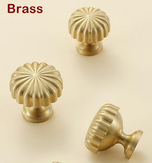 Solid Brass Cabinet Cup Pulls - Black Finish Decorative Hardware - Gold 30mm / 1pc