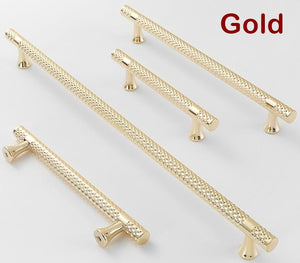 Solid Brass Knurled Cabinet Cup Pulls - Gold Finish for Wardrobes - Gold - 171mm / 1pc