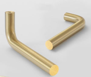 Solid Brass Cabinet Pulls & Knobs - Silver Finish for Wardrobes - #4 Gold 160mm / 1pc