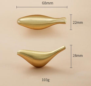Solid Brass Cabinet Pulls & Knobs - Gold Finish Furniture Hardware - view 6