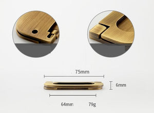 Solid Brass Ring Flush Cabinet Pulls - Furniture for Wardrobes - view 9