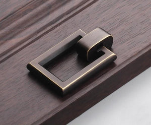 Solid Brass Cabinet Cup Pulls - Antique Bronze Finish for Cabinets - #8 / 1pc