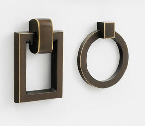 Solid Brass Cabinet Cup Pulls - Antique Bronze Finish for Cabinets - view 4