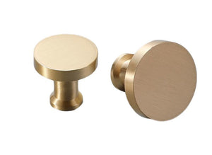 Solid Brass Cabinet Pulls & Knobs - Gold Finish Furniture Hardware - #1 small / 1pc