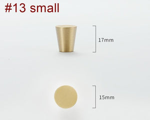 Solid Brass Cabinet Pulls & Knobs - Brass Color Finish for Cabinets - #13 medium / 1pc